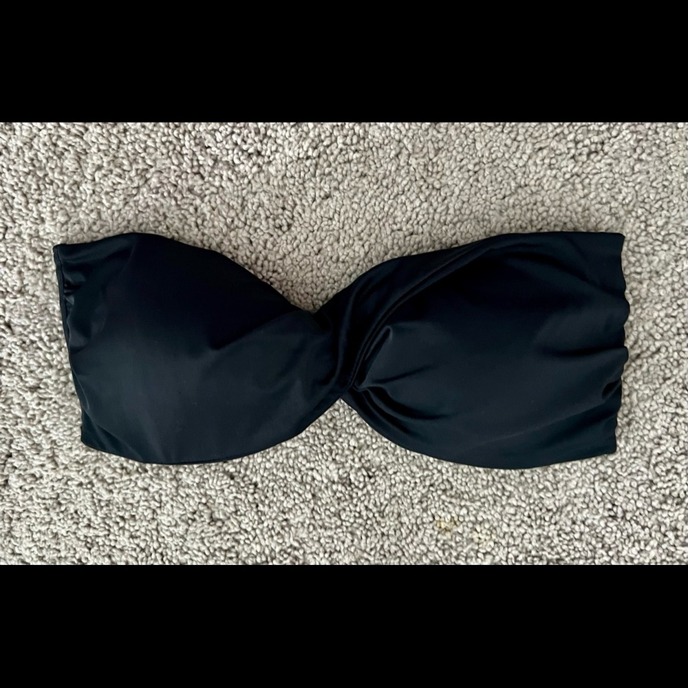 Padded black swimsuit top only